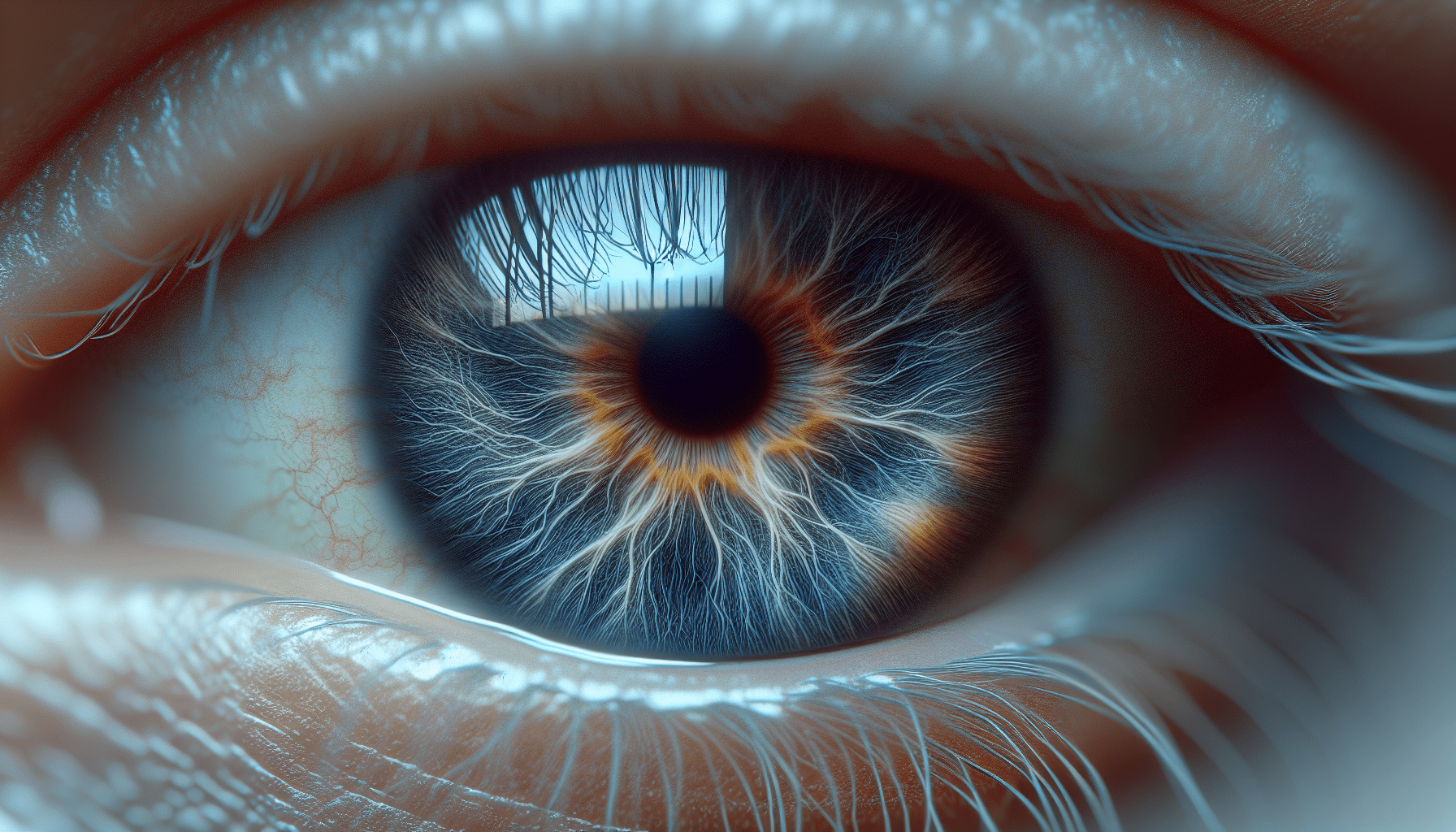 A close up of an eye