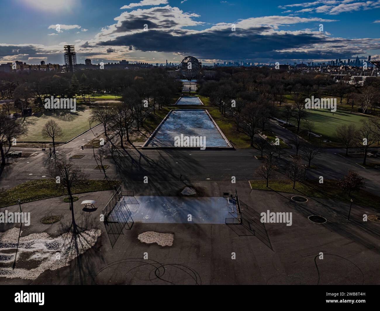 Enjoy panoramic views from the unisphere