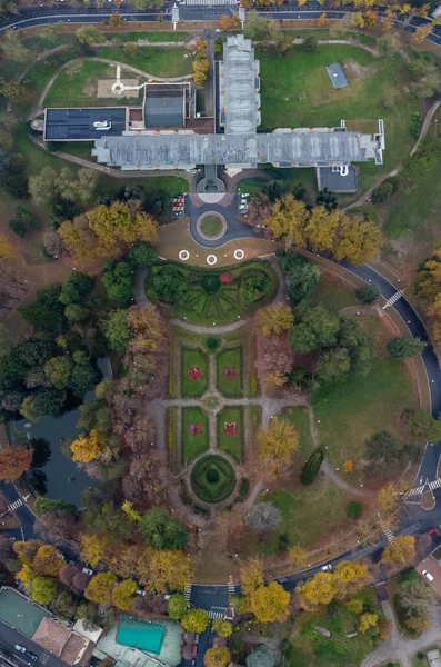 A bird's eye view of a park