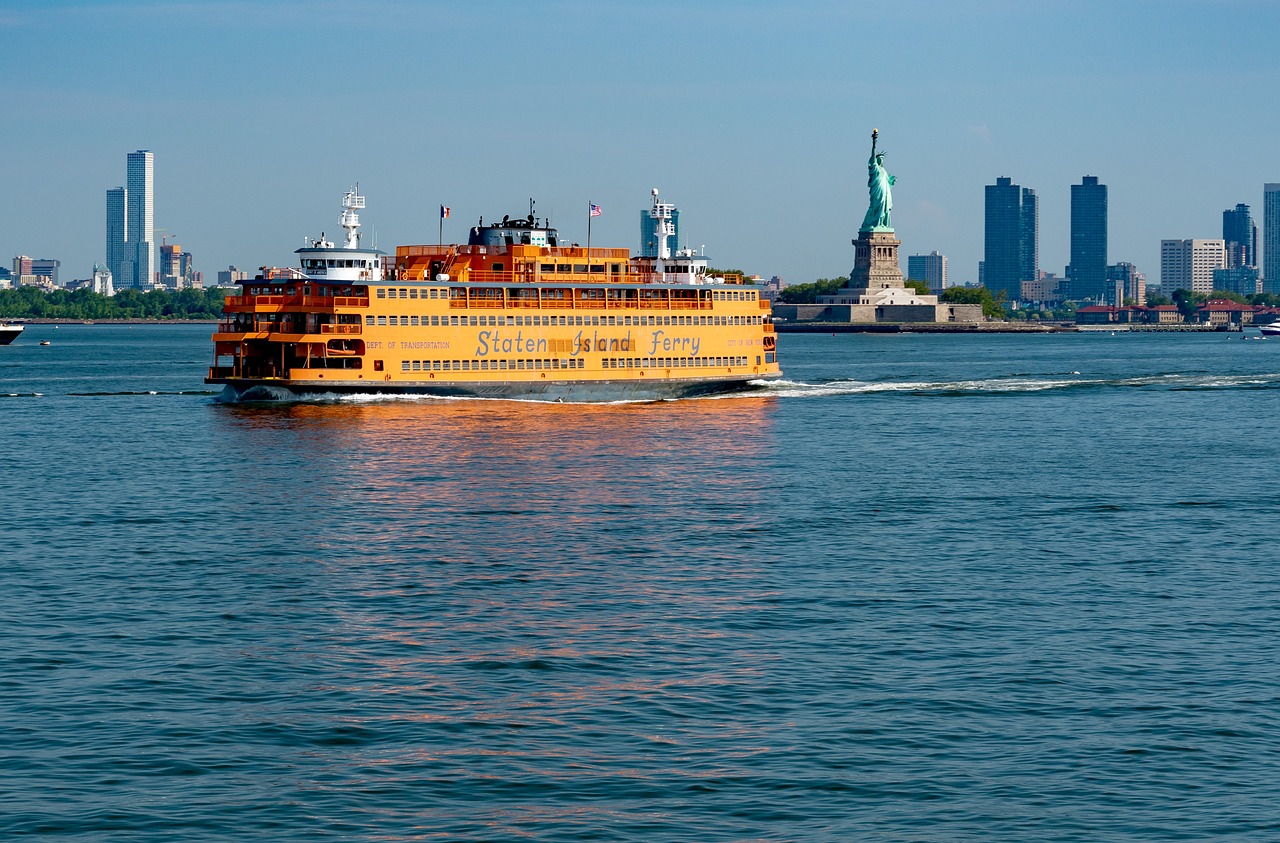 Take a scenic ride on the staten island ferry